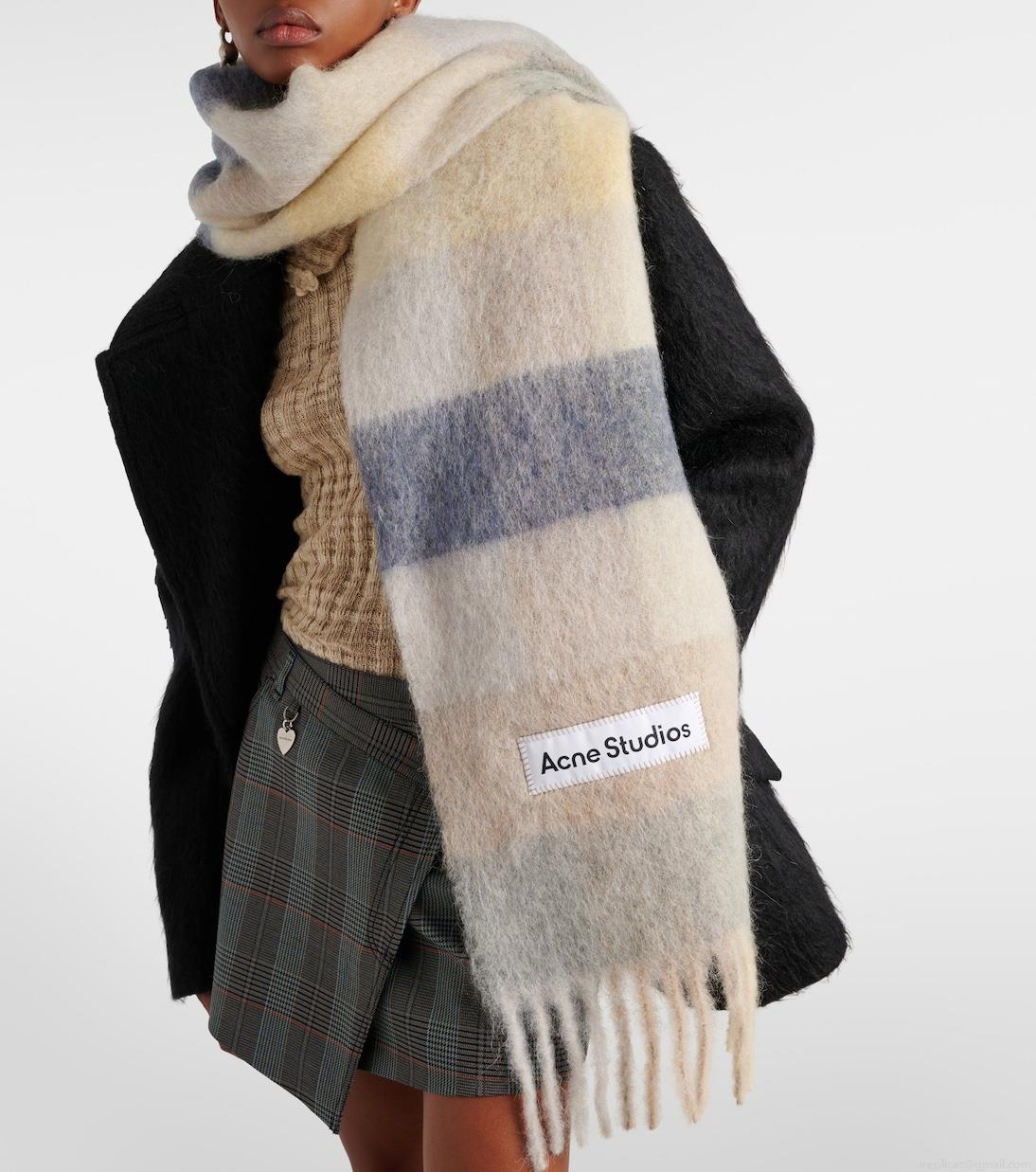 Acne StudiosVally checked wool-blend scarf