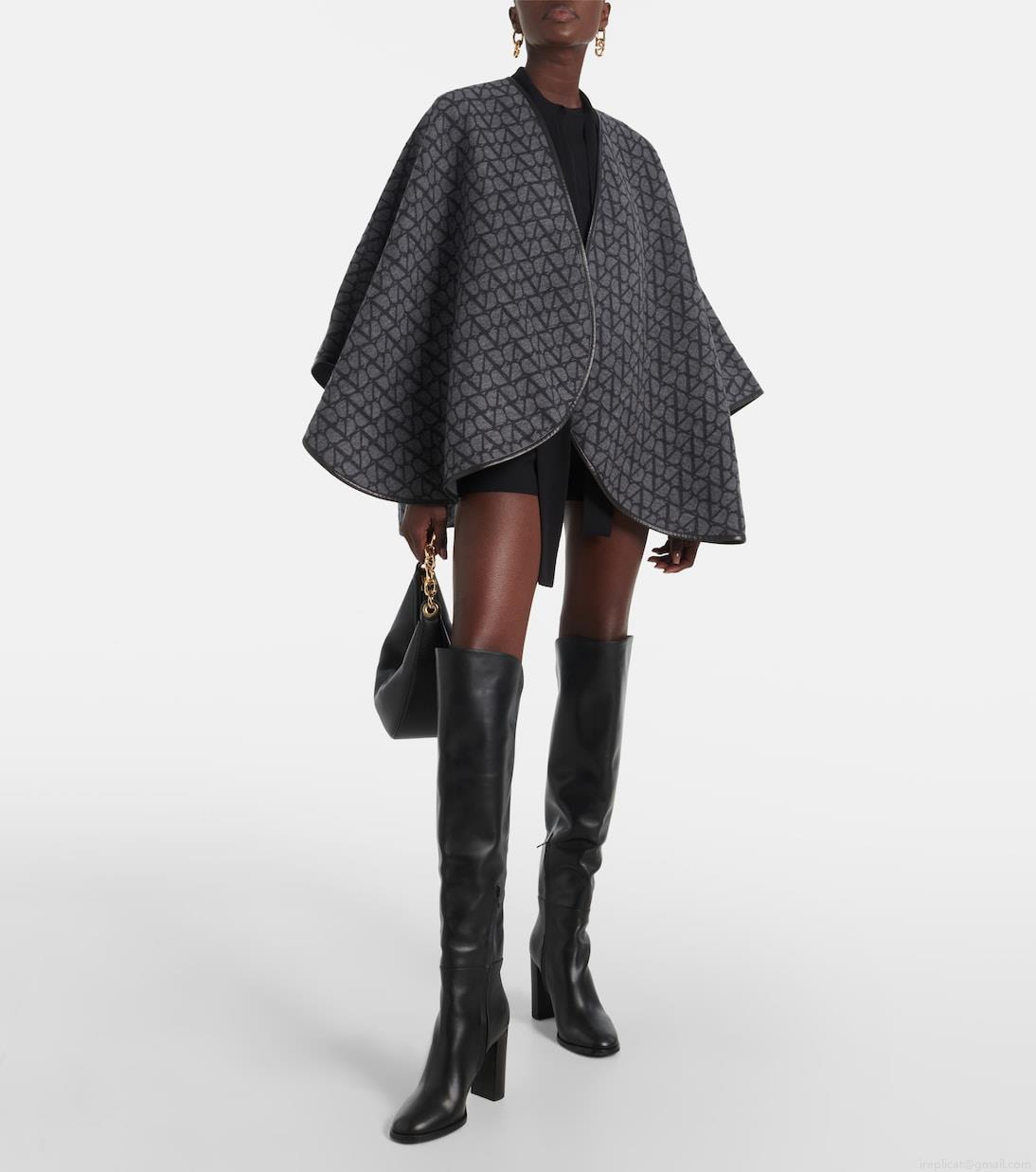 ValentinoToile Iconographe wool and cashmere poncho