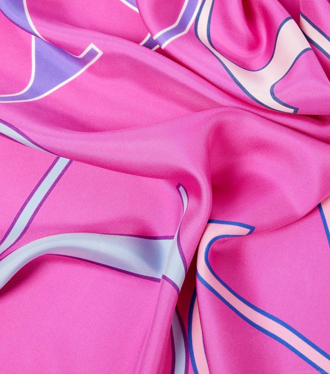 ValentinoVLogo Signature printed silk scarf