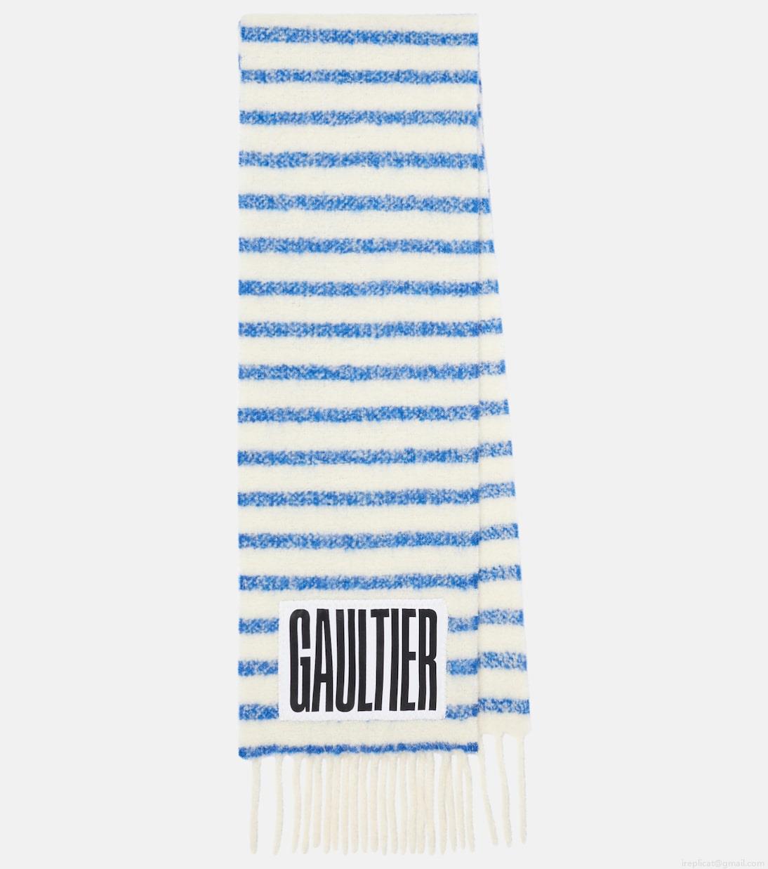 Jean Paul GaultierStriped wool-blend scarf