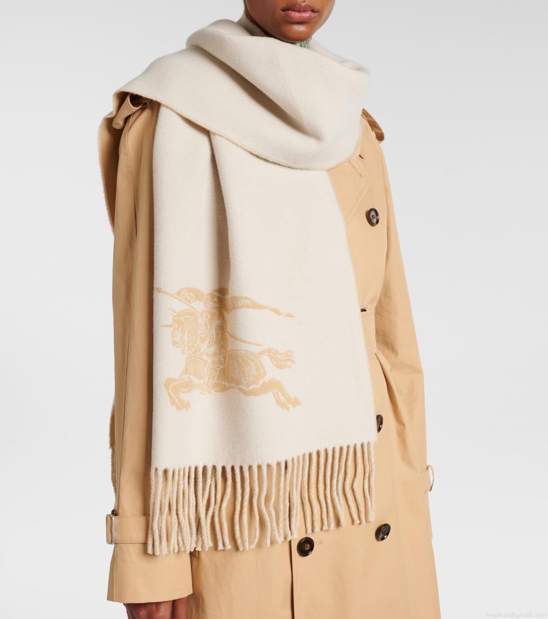 BurberryEKD jacquard cashmere scarf