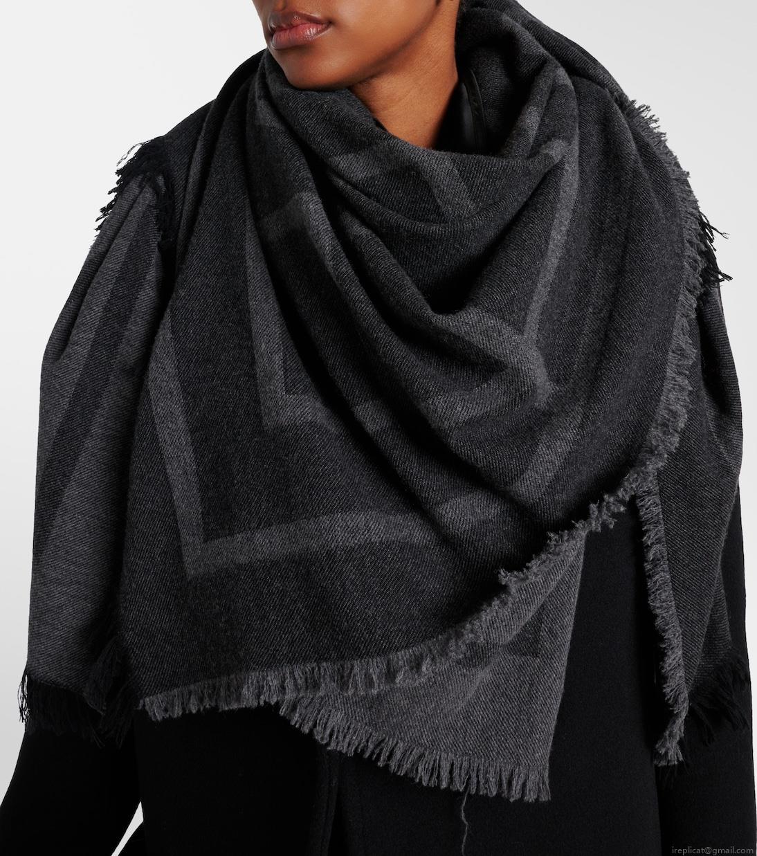 TotemeMonogram wool and cashmere scarf