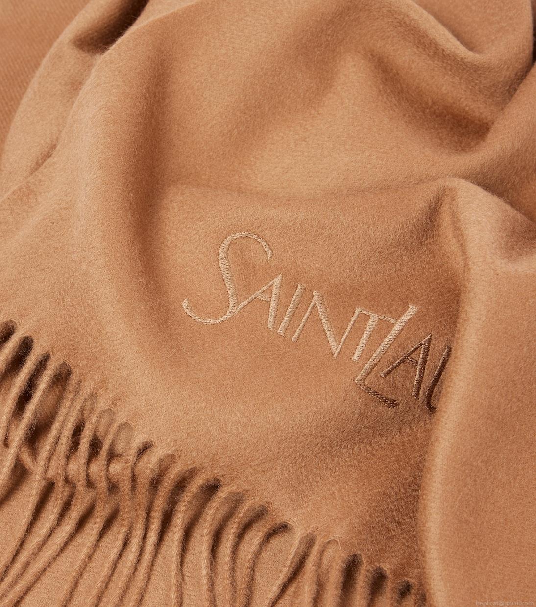 Saint LaurentFringed cashmere scarf