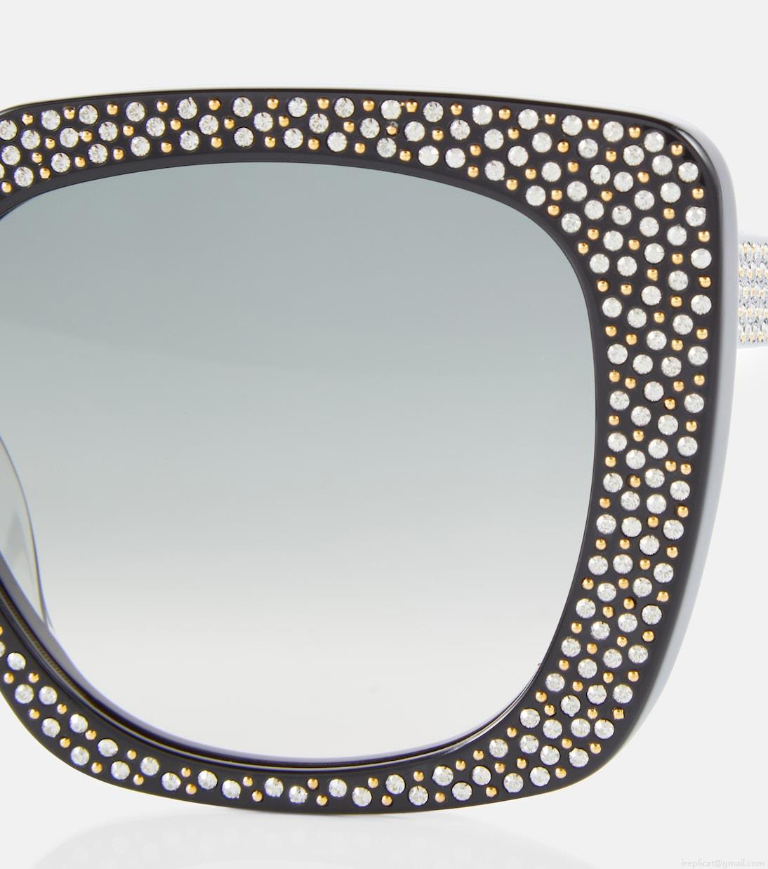 Celine EyewearEmbellished square sunglasses