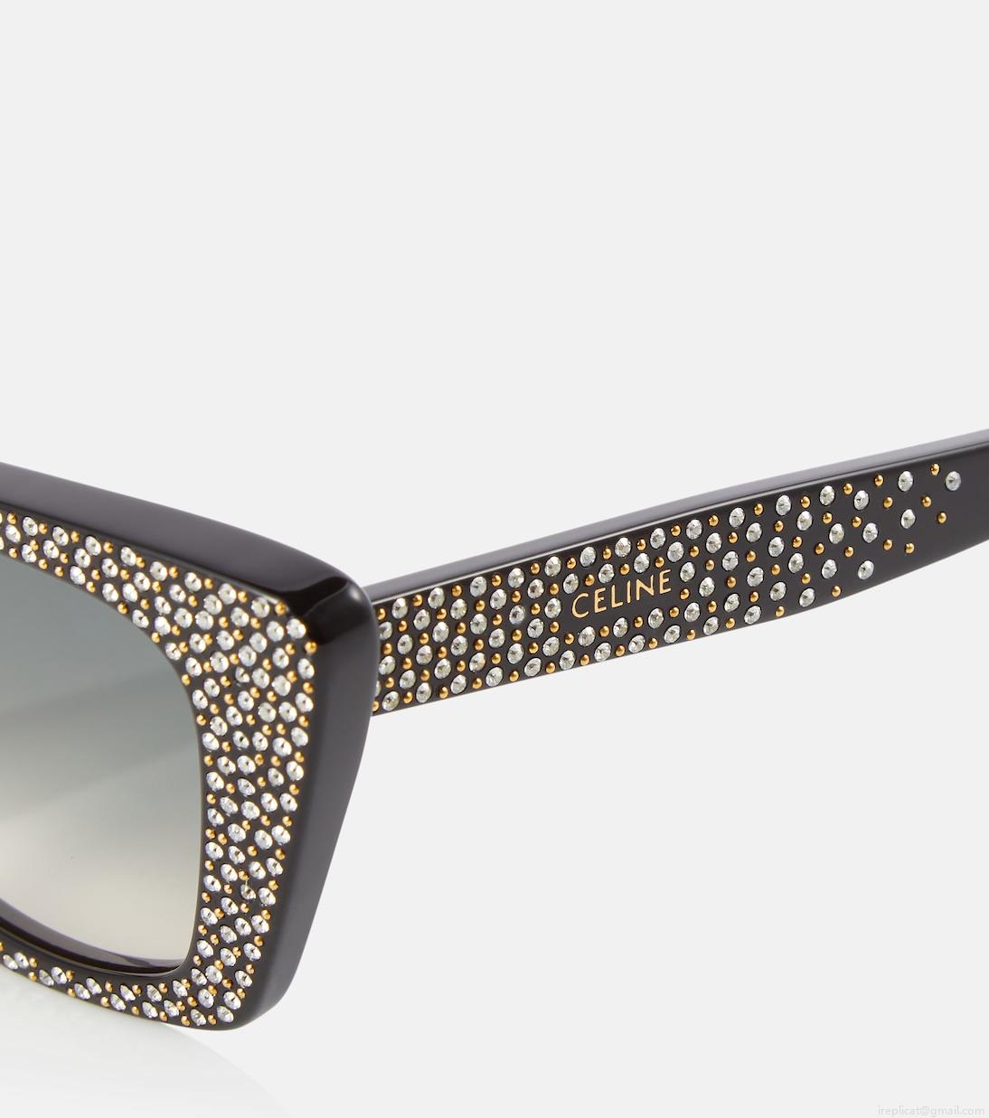 Celine EyewearEmbellished cat-eye sunglasses