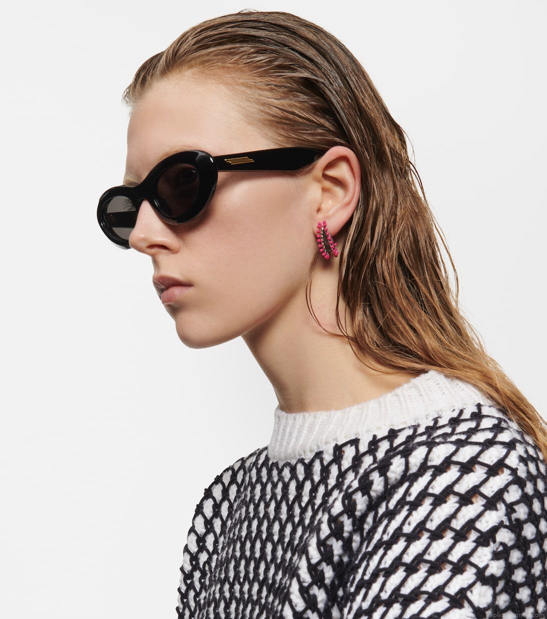 Bottega VenetaBombe oval sunglasses