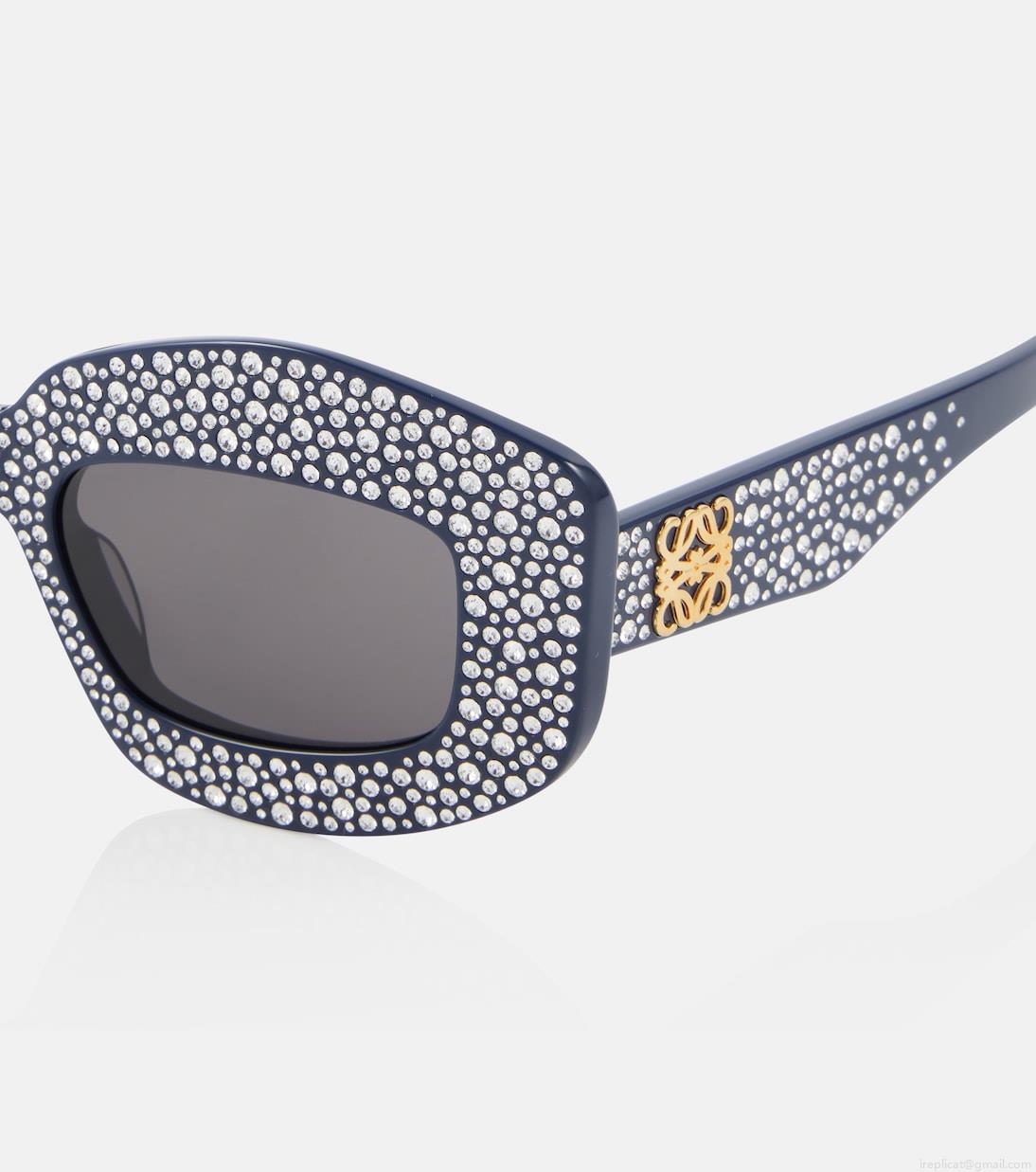 LoewePavé Screen embellished square sunglasses