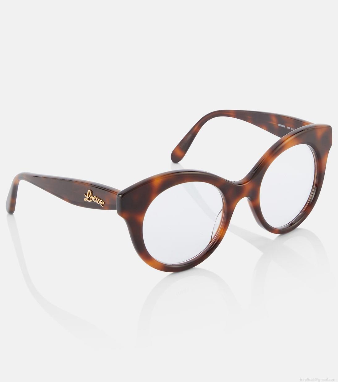 LoeweCurvy round glasses