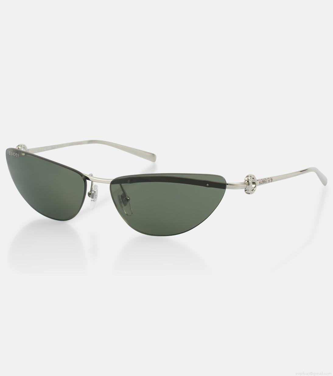 GucciHorsebit cat-eye sunglasses